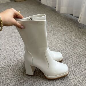 White Women's Disco Boots